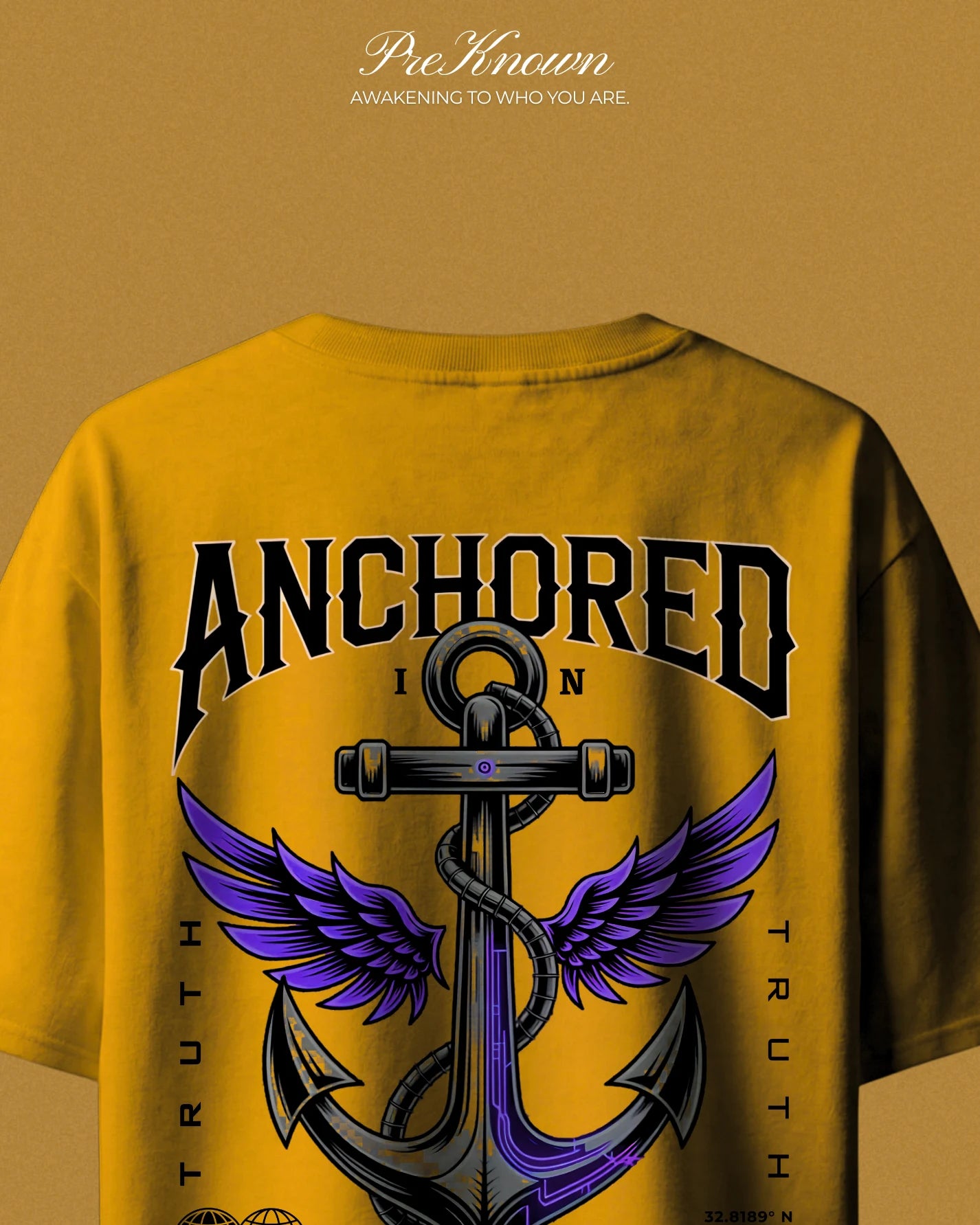 Golden Yellow Anchored T-Shirt