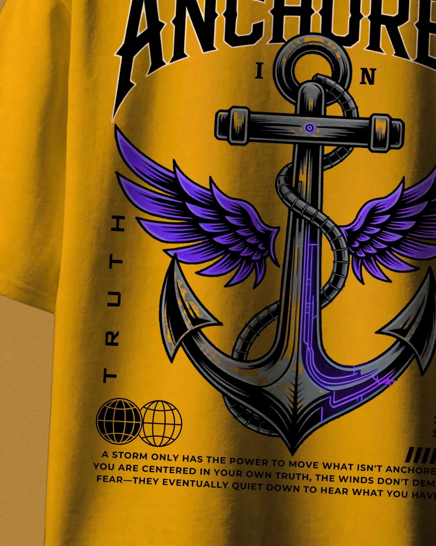 Golden Yellow Anchored T-Shirt