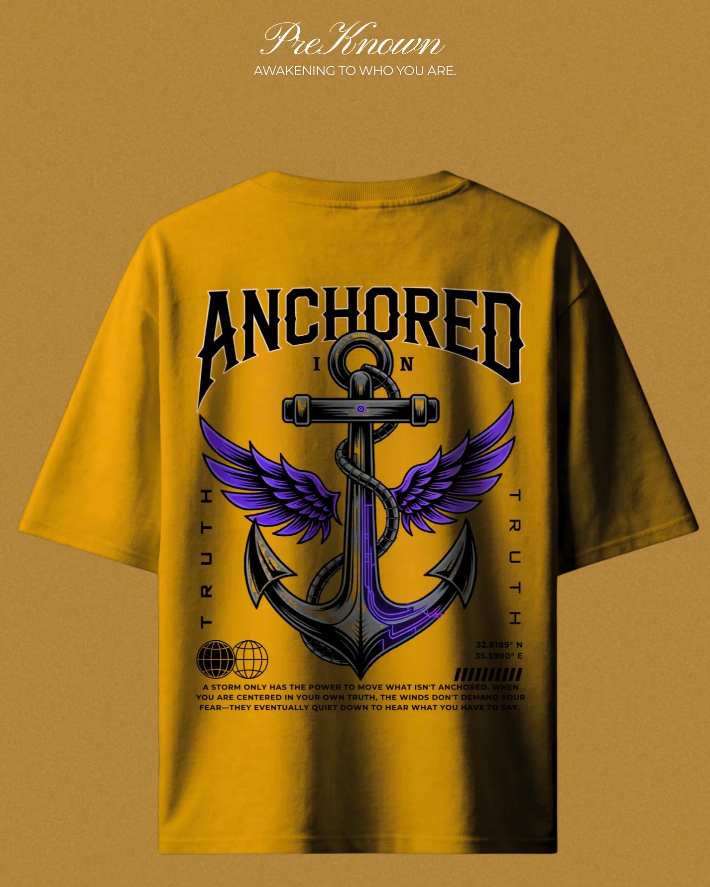 Golden Yellow Anchored T-Shirt