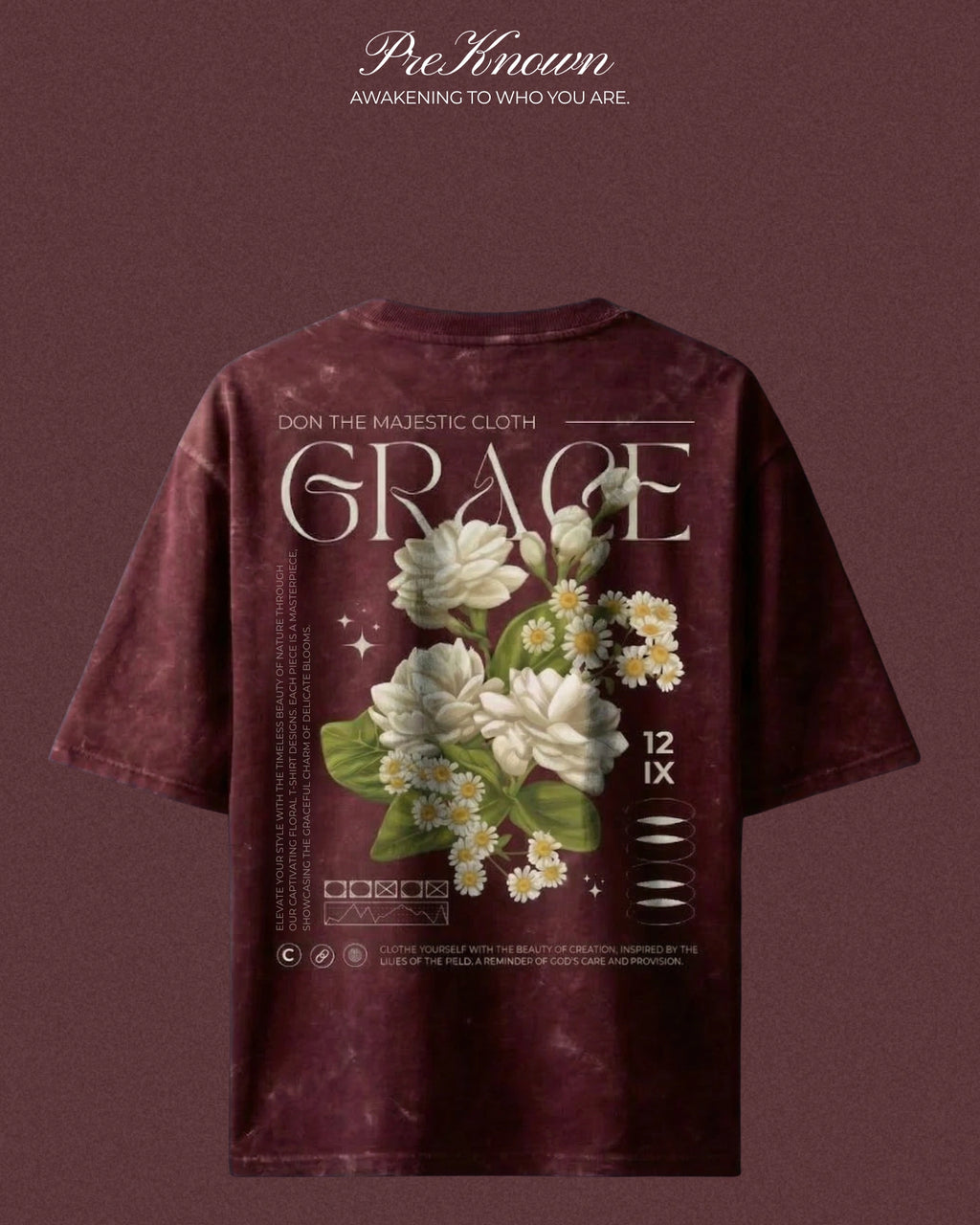 Maroon Majestic Grace T-Shirt