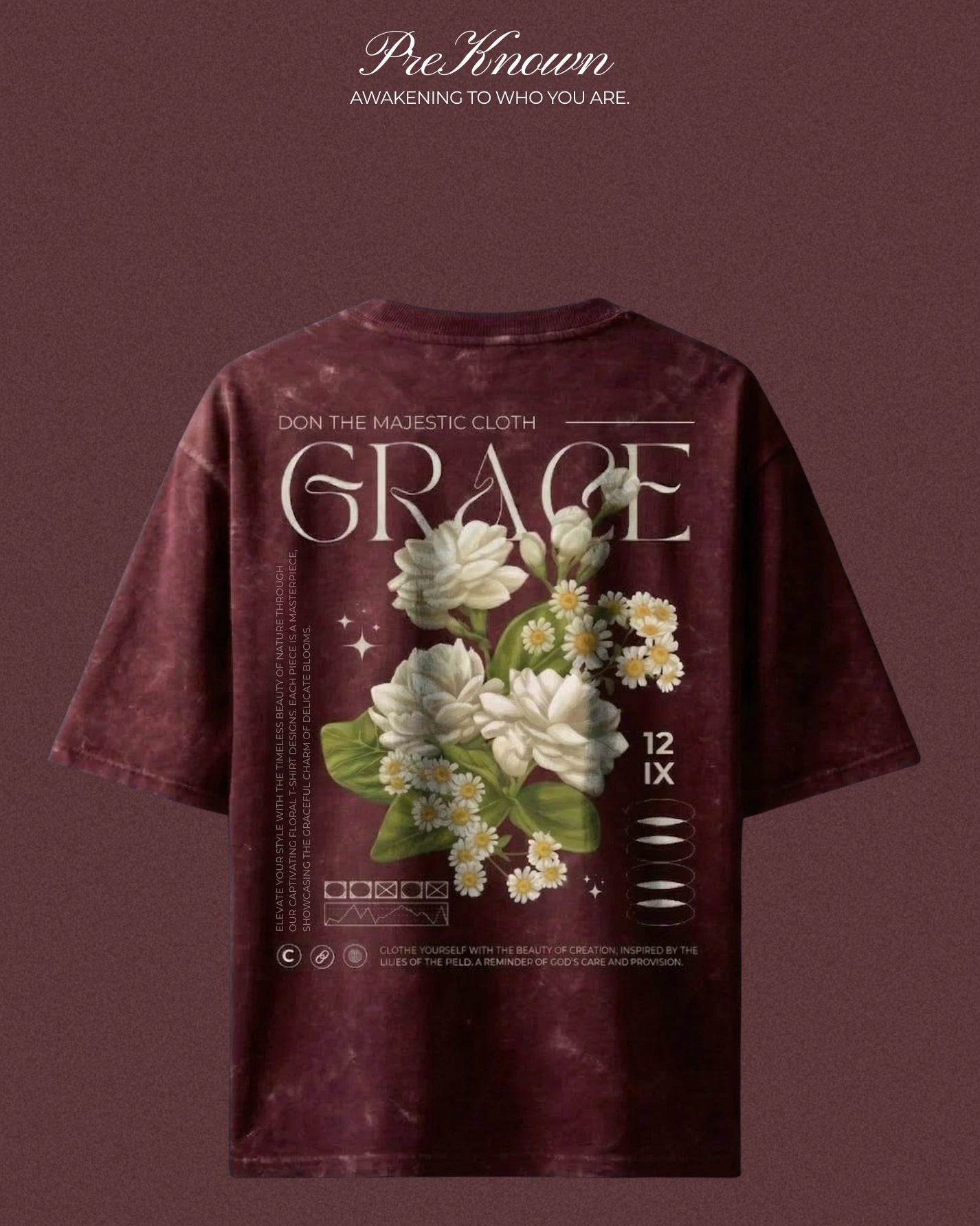 Maroon Majestic Grace T-Shirt