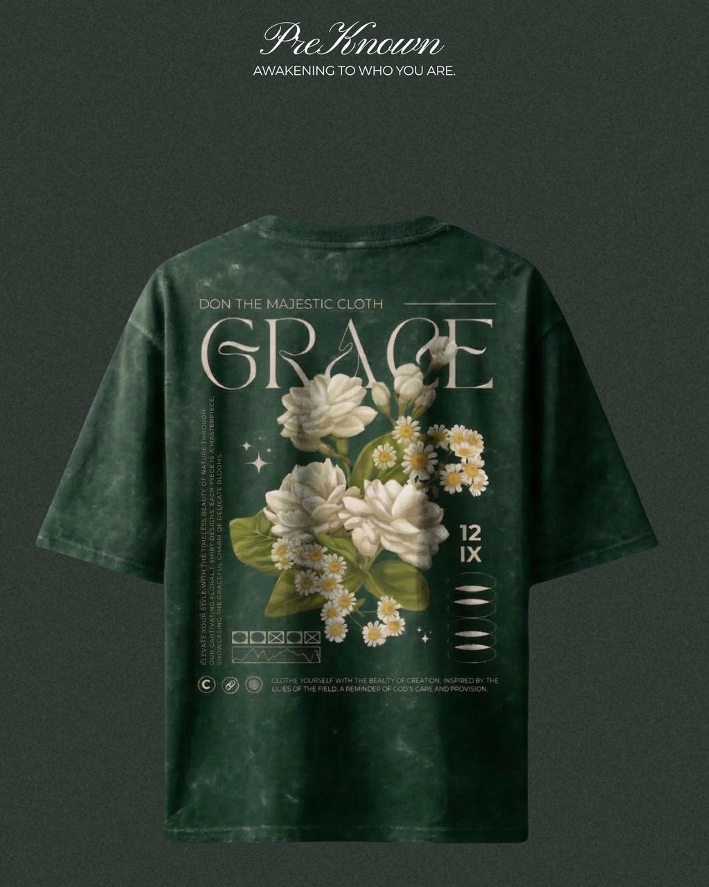 Bottle Green Majestic Grace T-Shirt
