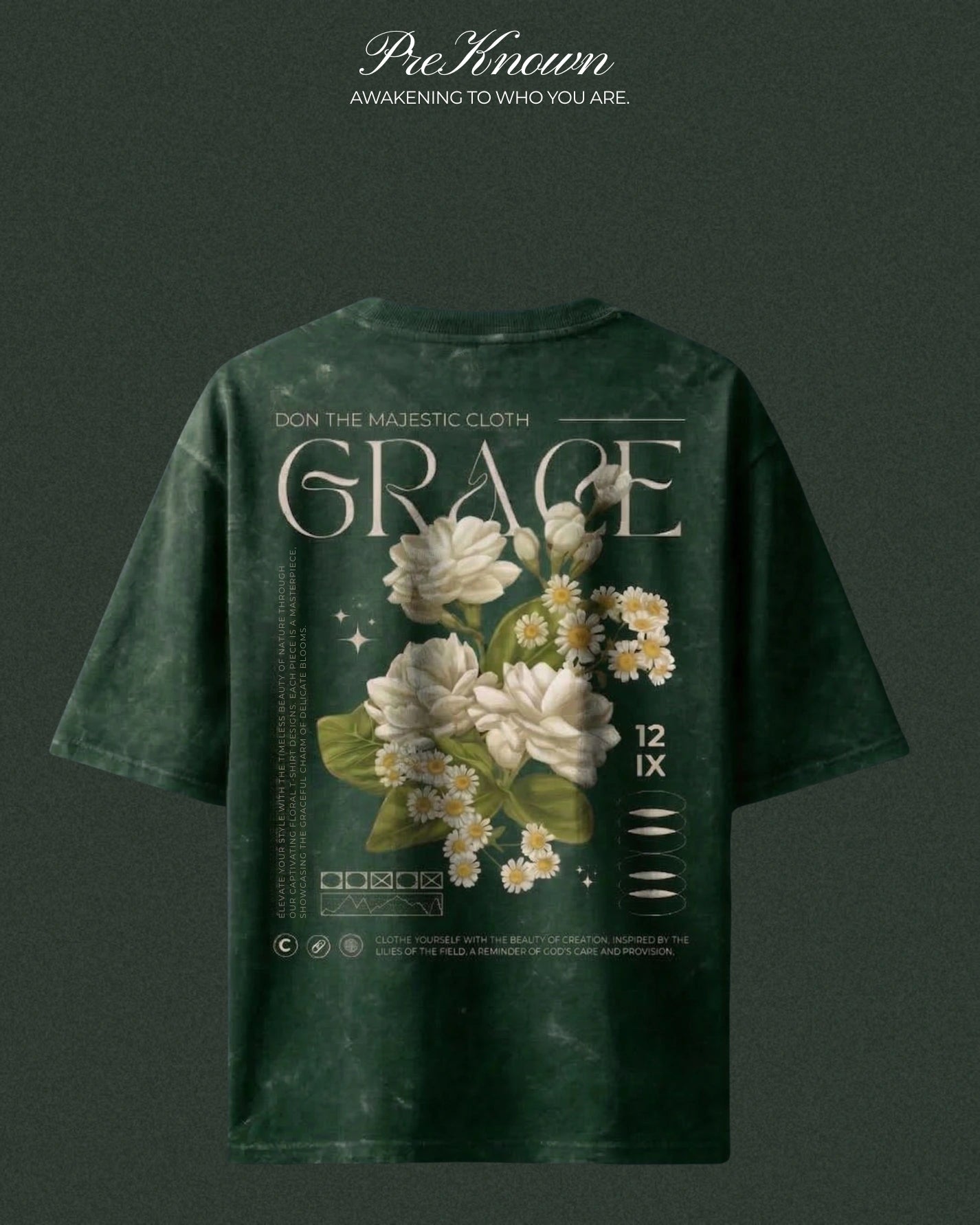 Bottle Green Majestic Grace T-Shirt