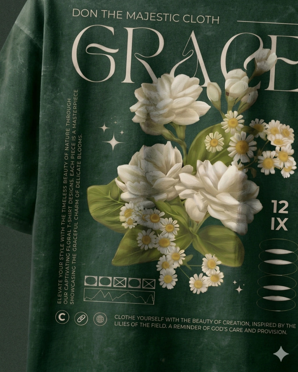 Bottle Green Majestic Grace T-Shirt