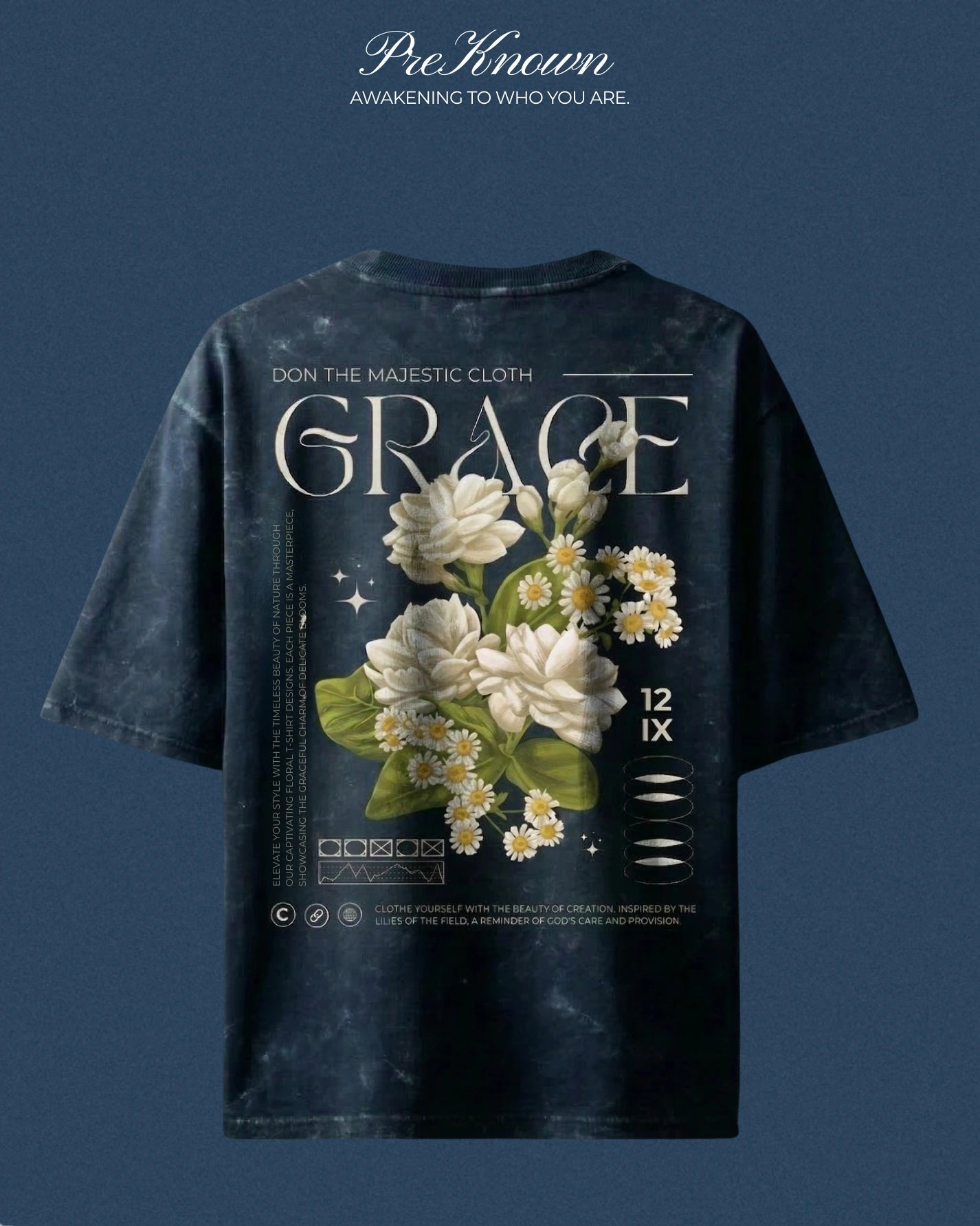 Navy Blue Majestic Grace T-Shirt